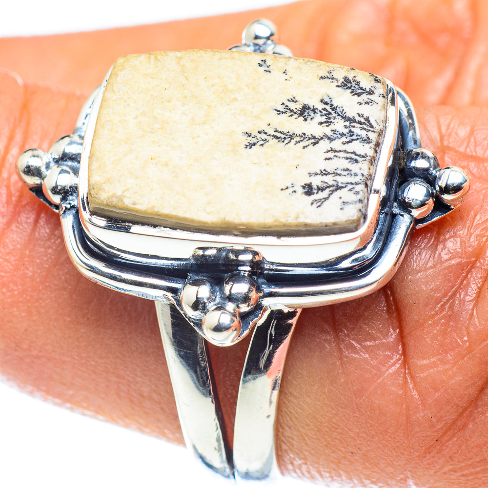 Germany Psilomelane Dendrite Rings handcrafted by Ana Silver Co - RING59436