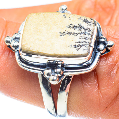 Germany Psilomelane Dendrite Rings handcrafted by Ana Silver Co - RING59436