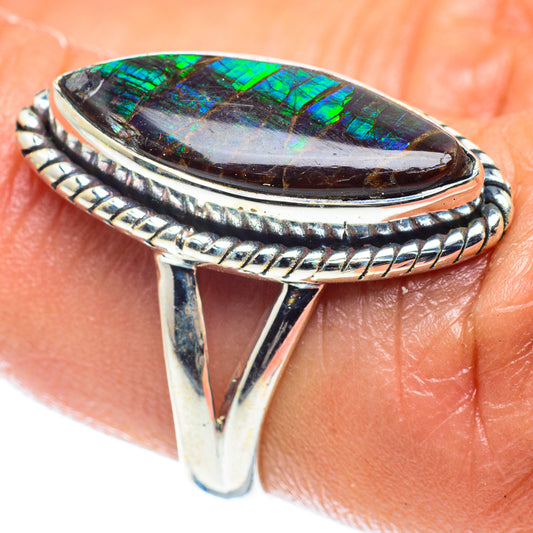 Ammolite Rings handcrafted by Ana Silver Co - RING59439