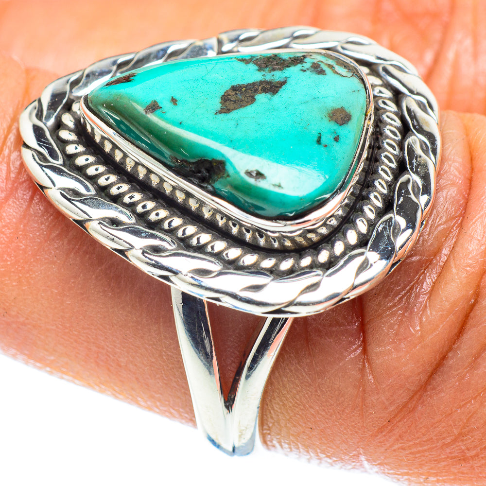 Tibetan Turquoise Rings handcrafted by Ana Silver Co - RING59440