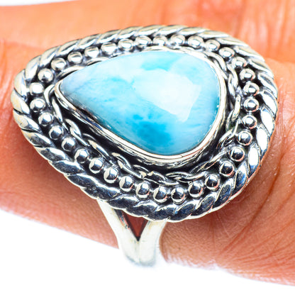 Larimar Rings handcrafted by Ana Silver Co - RING59445