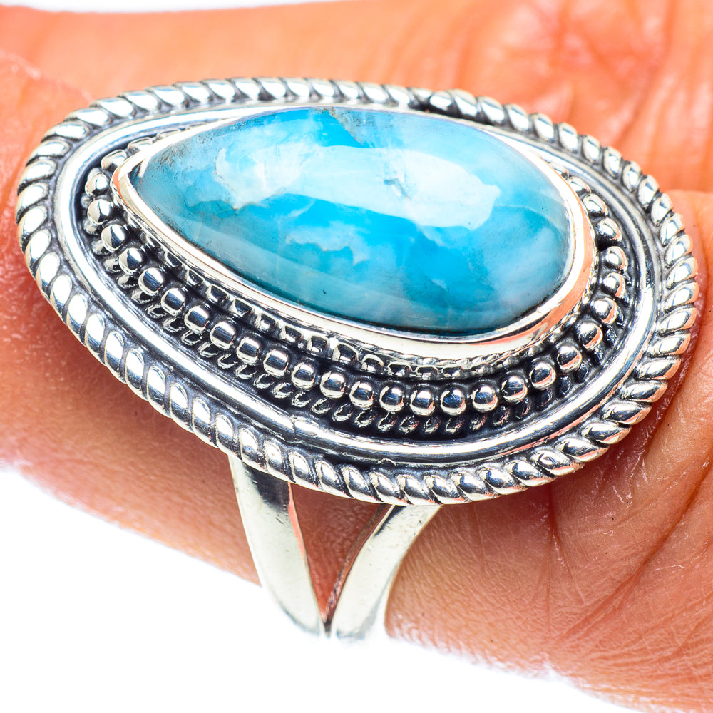 Larimar Rings handcrafted by Ana Silver Co - RING59457
