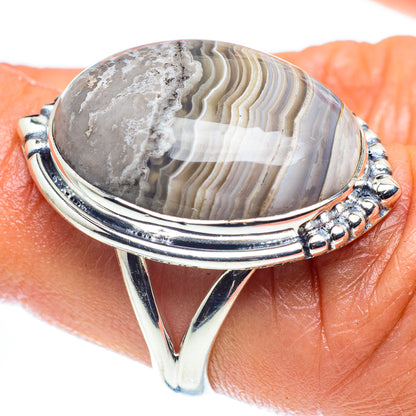 Laguna Lace Agate Rings handcrafted by Ana Silver Co - RING59458