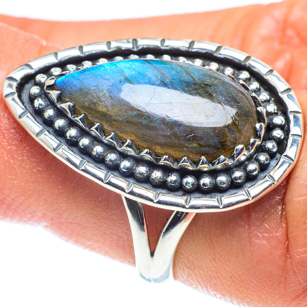 Labradorite Rings handcrafted by Ana Silver Co - RING59469