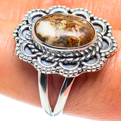 Peanut Wood Jasper Rings handcrafted by Ana Silver Co - RING59476