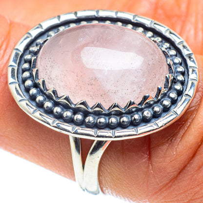Rose Quartz Rings handcrafted by Ana Silver Co - RING59507