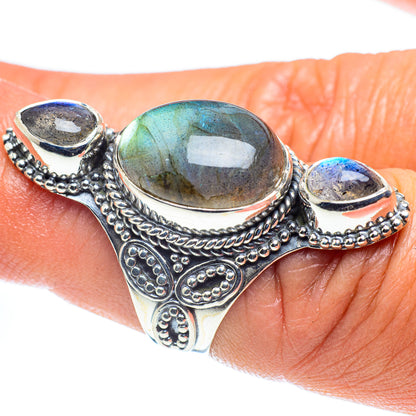 Labradorite Rings handcrafted by Ana Silver Co - RING59509