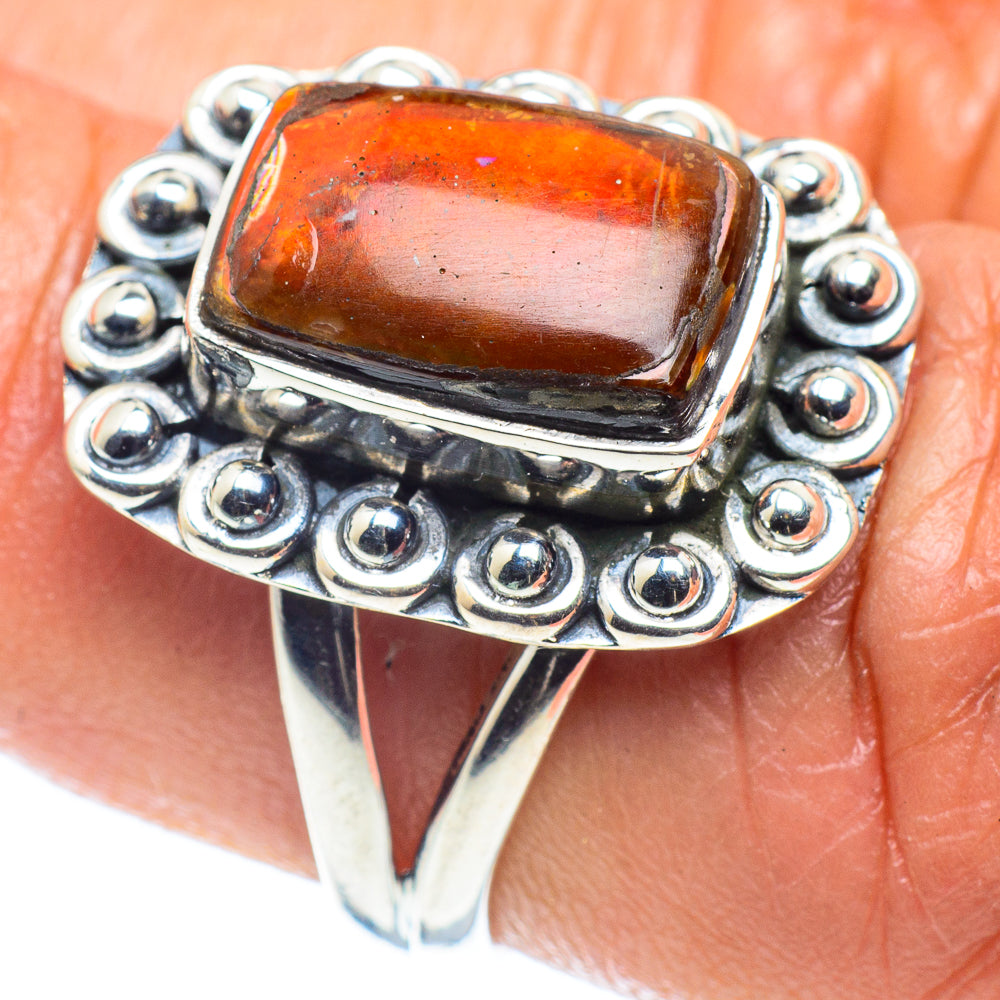 Ammolite Rings handcrafted by Ana Silver Co - RING59510