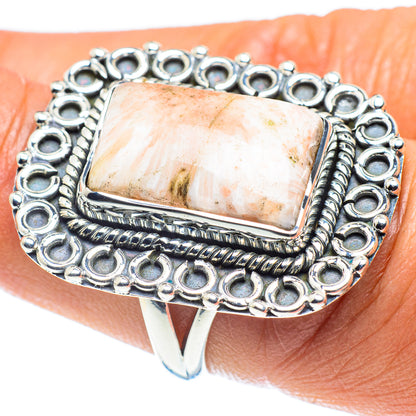 Scolecite Rings handcrafted by Ana Silver Co - RING59511