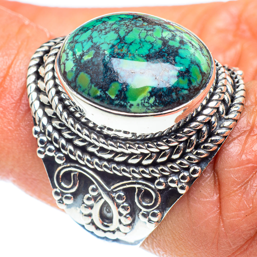 Tibetan Turquoise Rings handcrafted by Ana Silver Co - RING59515