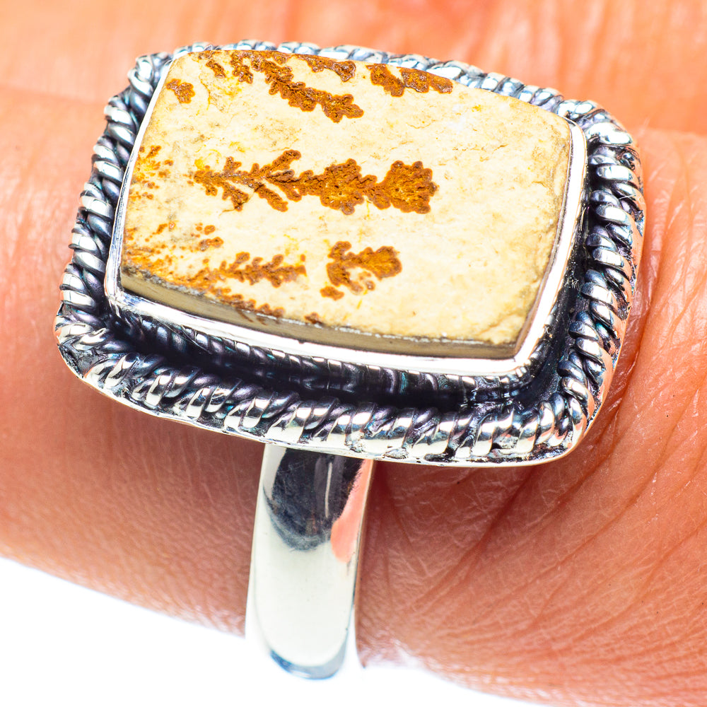 Germany Psilomelane Dendrite Rings handcrafted by Ana Silver Co - RING59534