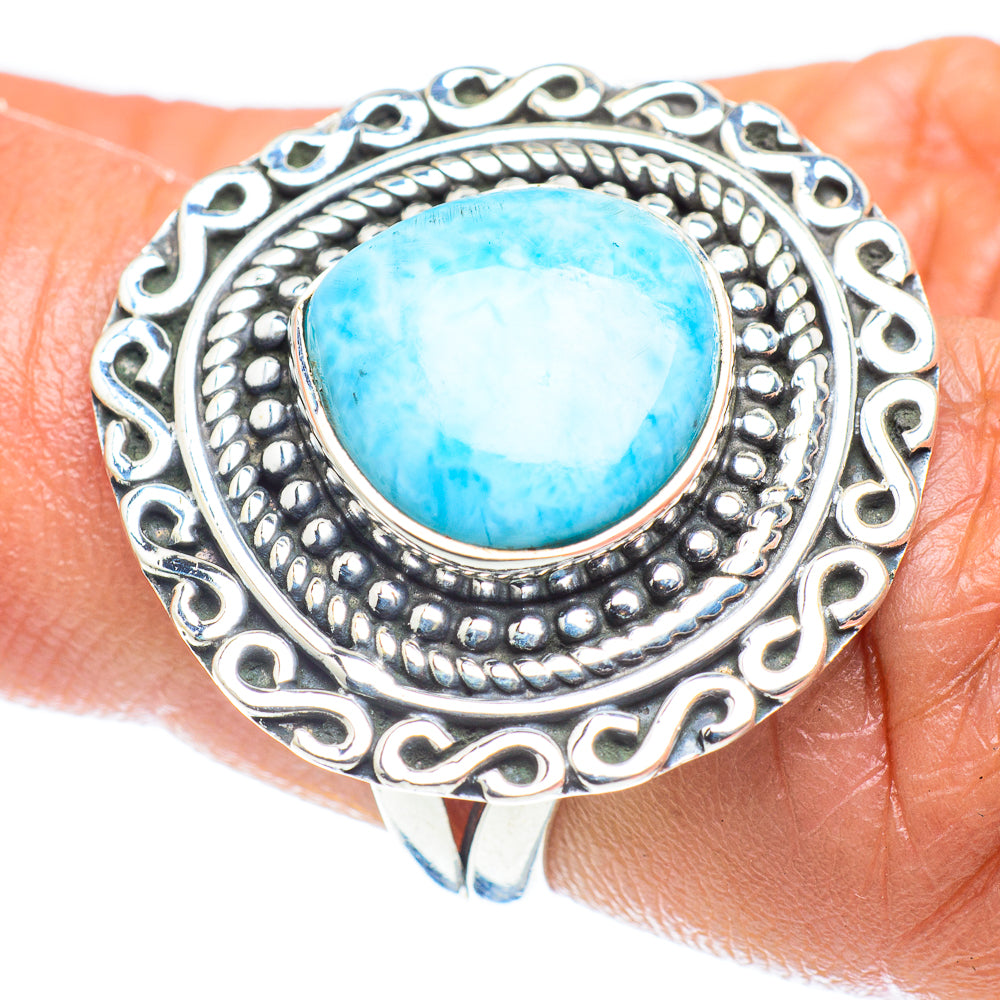 Larimar Rings handcrafted by Ana Silver Co - RING59537