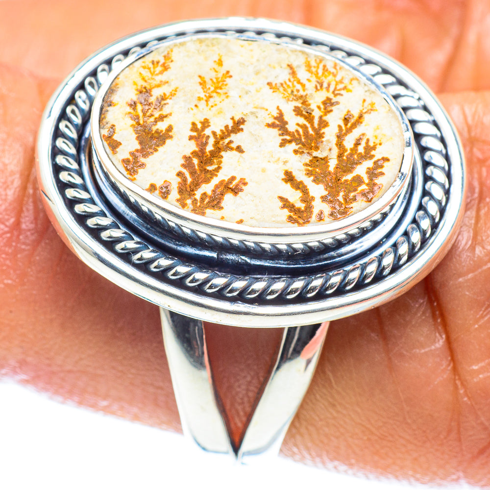 Germany Psilomelane Dendrite Rings handcrafted by Ana Silver Co - RING59547