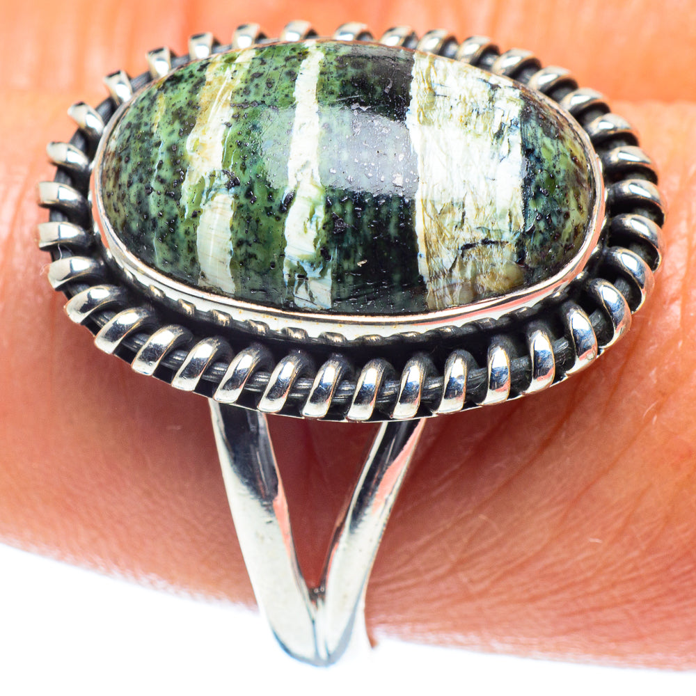 Lizard Jasper Rings handcrafted by Ana Silver Co - RING59552