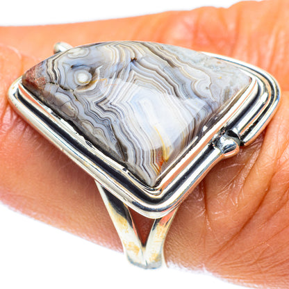 Laguna Lace Agate Rings handcrafted by Ana Silver Co - RING59556