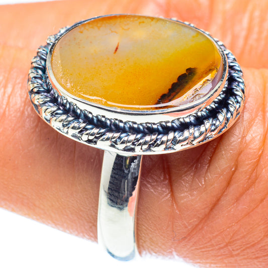 Scenic Dendritic Agate Rings handcrafted by Ana Silver Co - RING59569