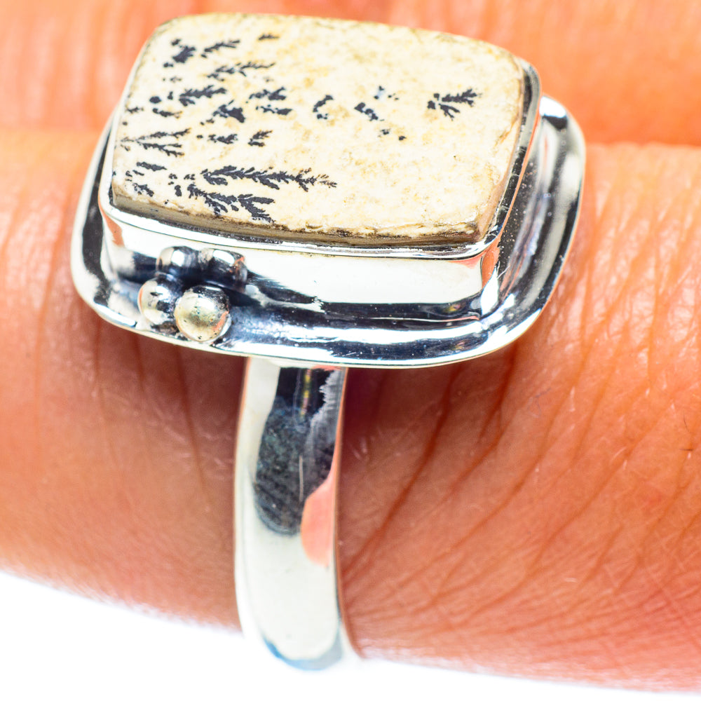 Germany Psilomelane Dendrite Rings handcrafted by Ana Silver Co - RING59582