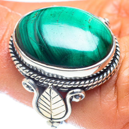 Malachite Rings handcrafted by Ana Silver Co - RING59588