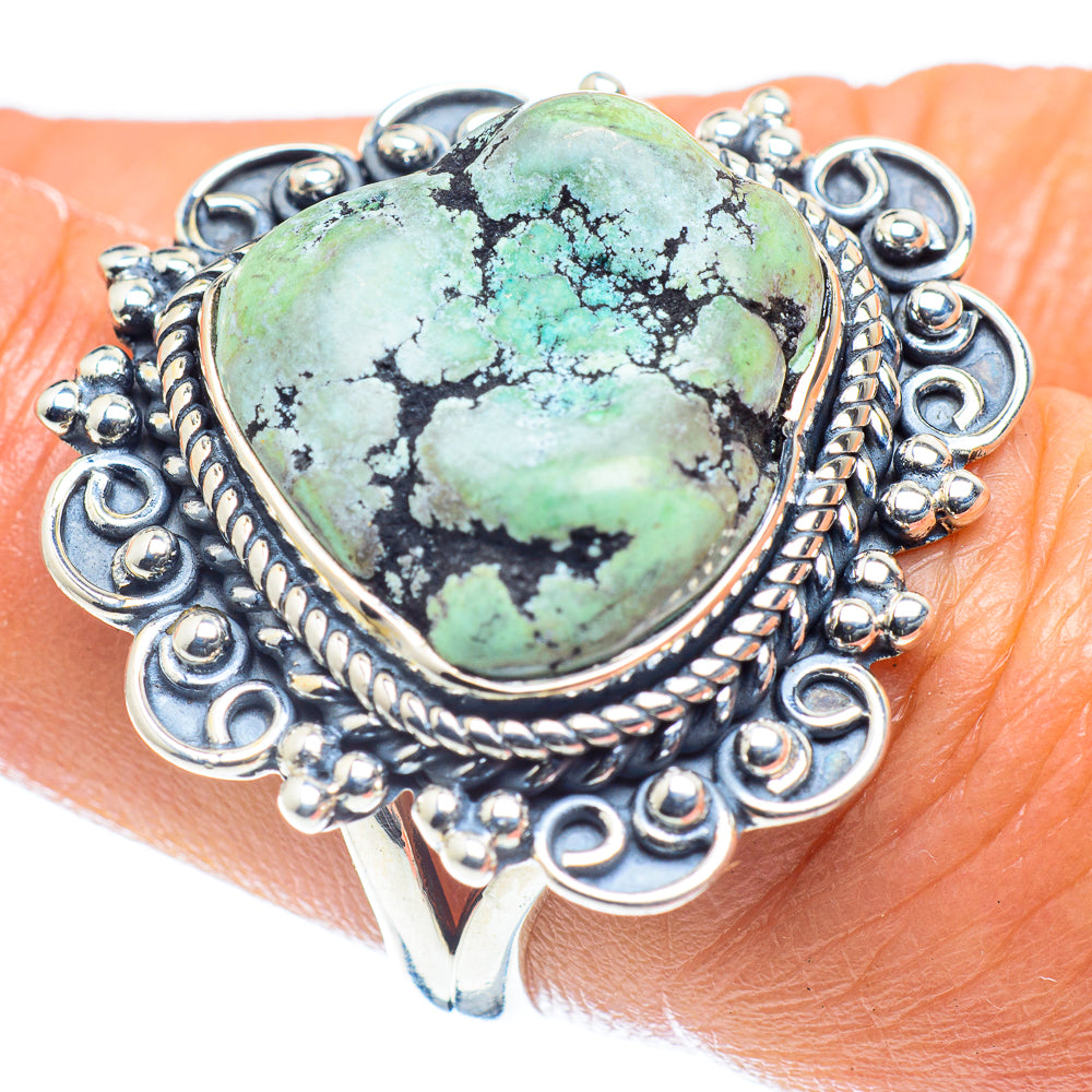 Tibetan Turquoise Rings handcrafted by Ana Silver Co - RING59595