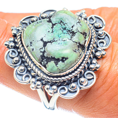 Tibetan Turquoise Rings handcrafted by Ana Silver Co - RING59595