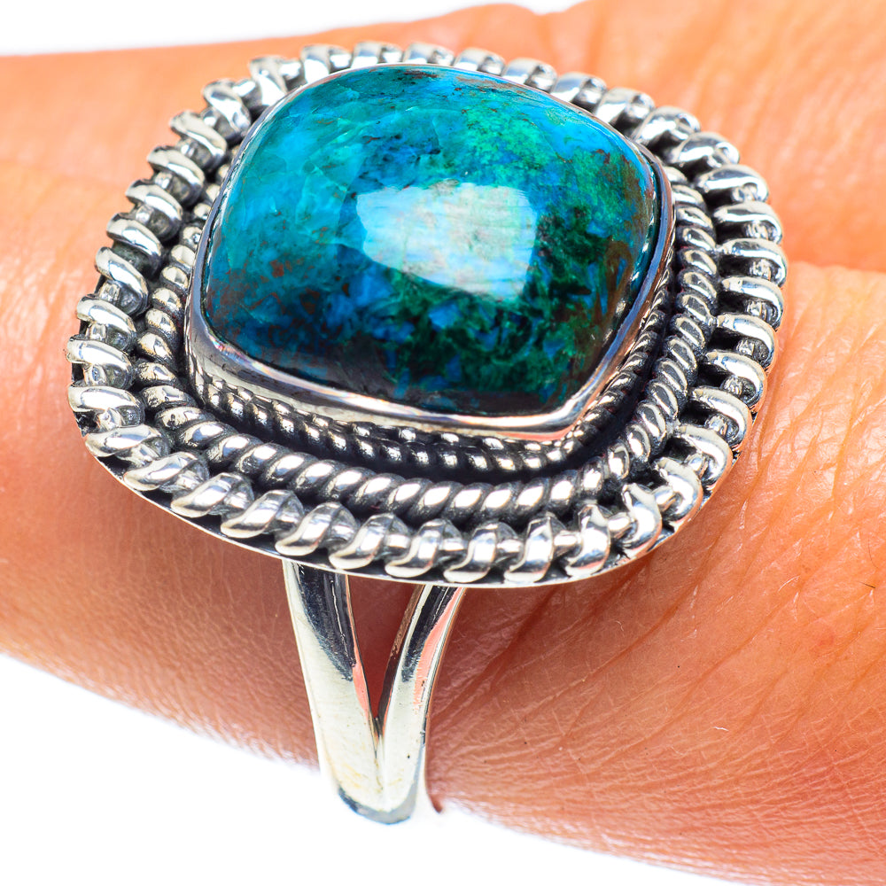 Chrysocolla Rings handcrafted by Ana Silver Co - RING59607