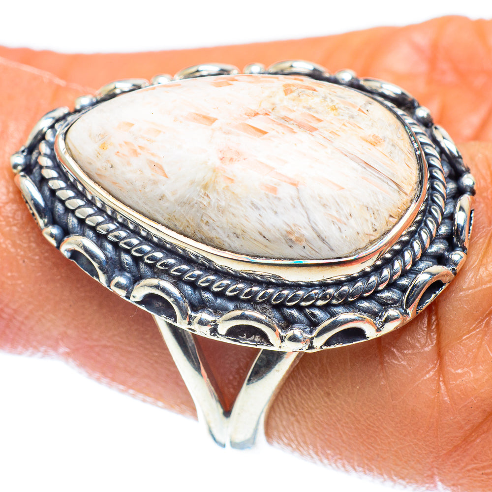 Scolecite Rings handcrafted by Ana Silver Co - RING59608