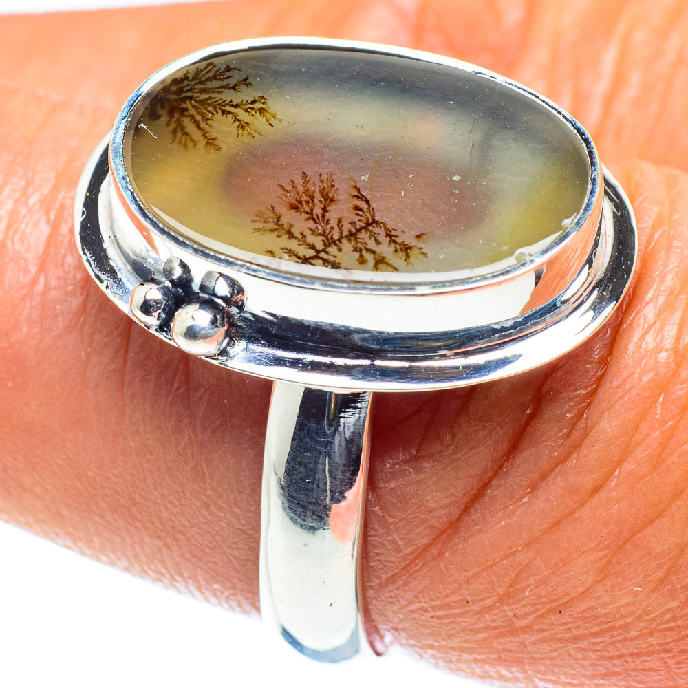 Scenic Dendritic Agate Rings handcrafted by Ana Silver Co - RING59617