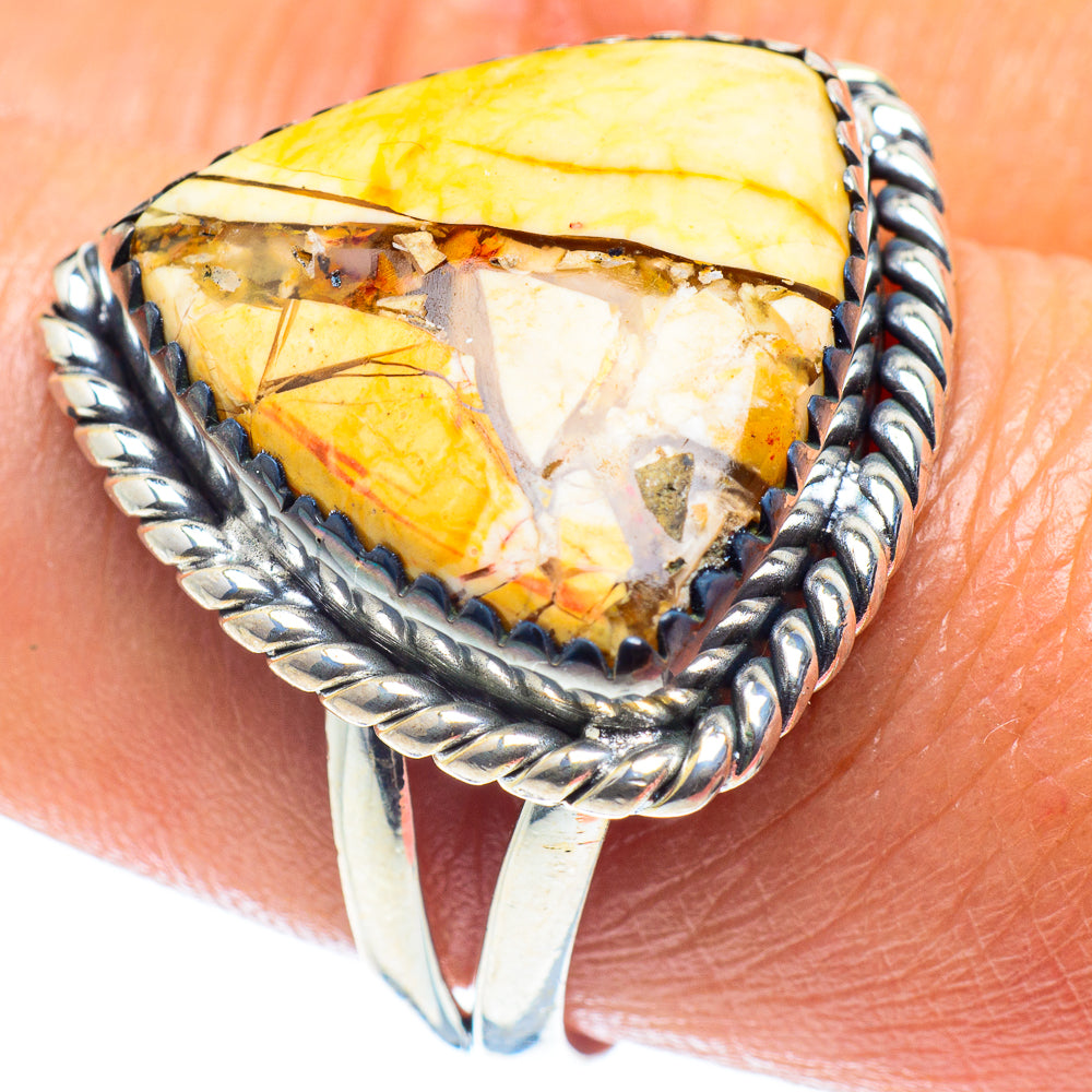 Brecciated Mookaite Rings handcrafted by Ana Silver Co - RING59626