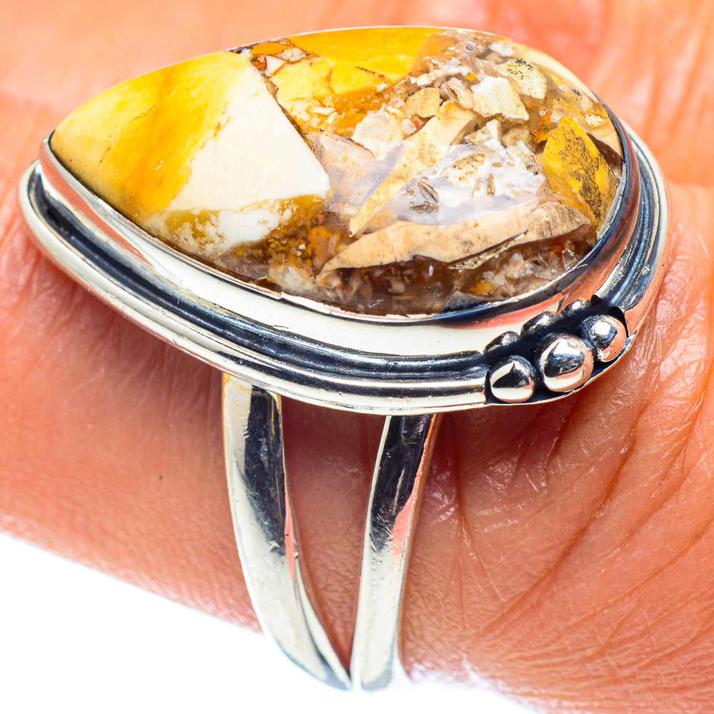 Brecciated Mookaite Rings handcrafted by Ana Silver Co - RING59630