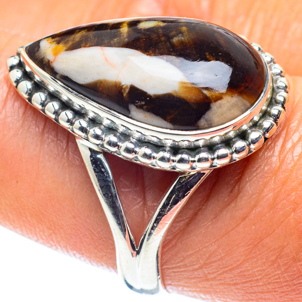 Peanut Wood Jasper Rings handcrafted by Ana Silver Co - RING59632