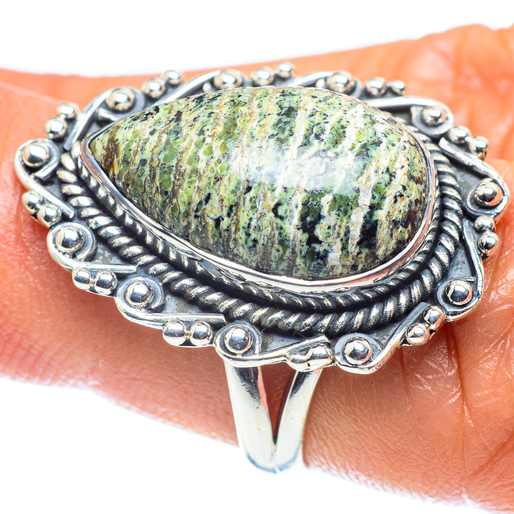 Lizard Jasper Rings handcrafted by Ana Silver Co - RING59642