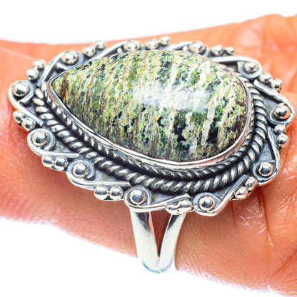 Lizard Jasper Rings handcrafted by Ana Silver Co - RING59642