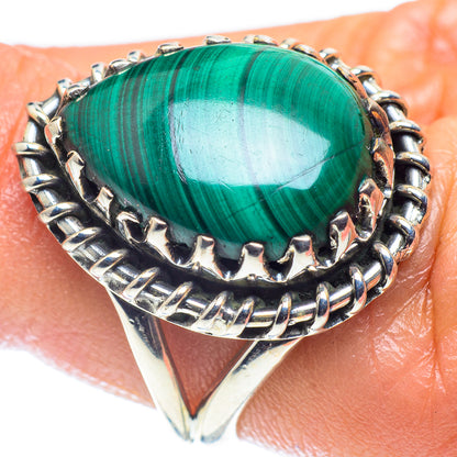 Malachite Rings handcrafted by Ana Silver Co - RING59645