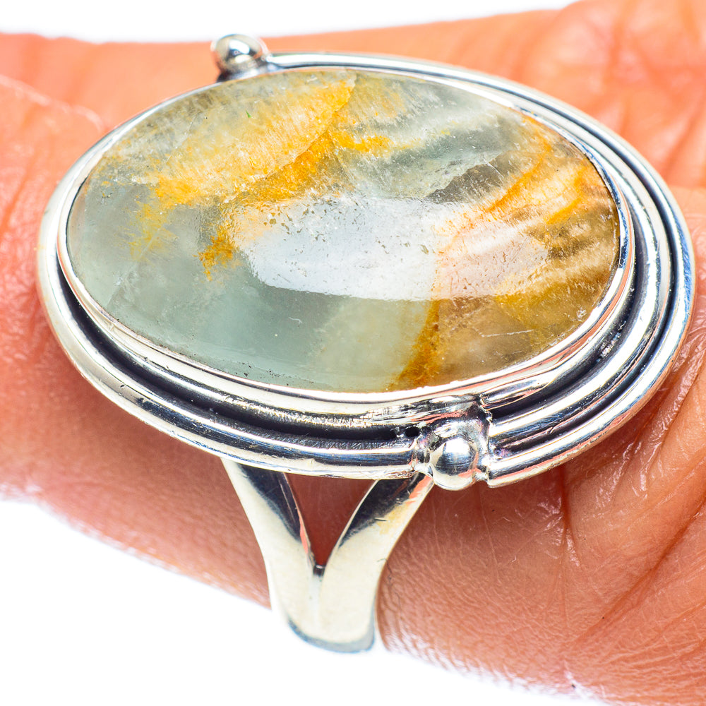 Green Fluorite Rings handcrafted by Ana Silver Co - RING59649