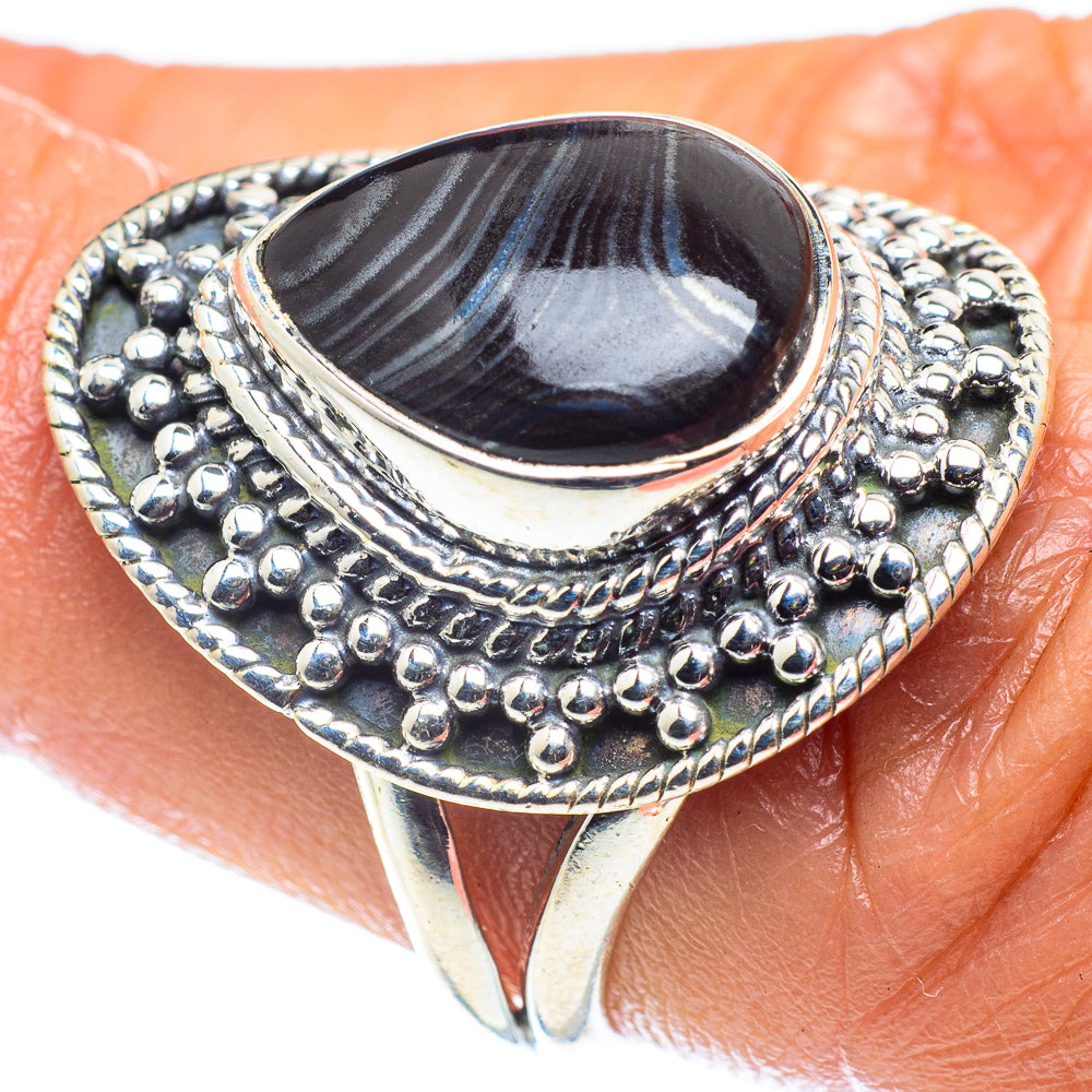 Psilomelane Rings handcrafted by Ana Silver Co - RING59650