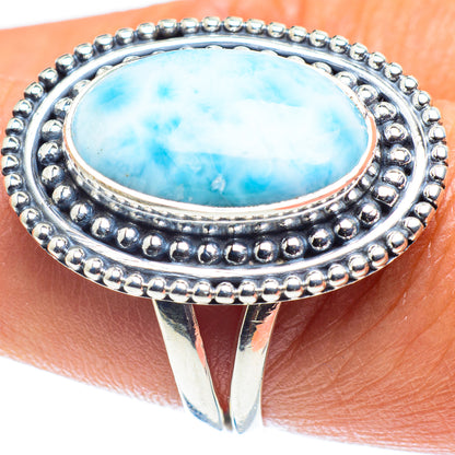 Larimar Rings handcrafted by Ana Silver Co - RING59660