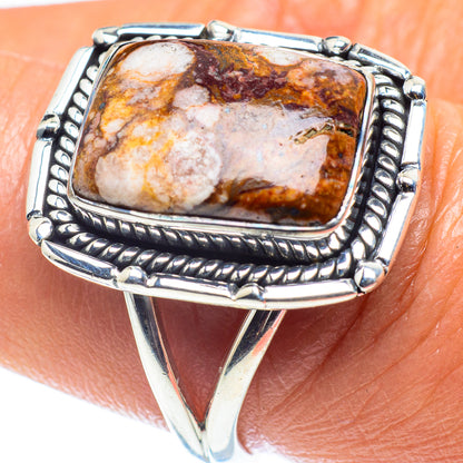 Peanut Wood Jasper Rings handcrafted by Ana Silver Co - RING59663