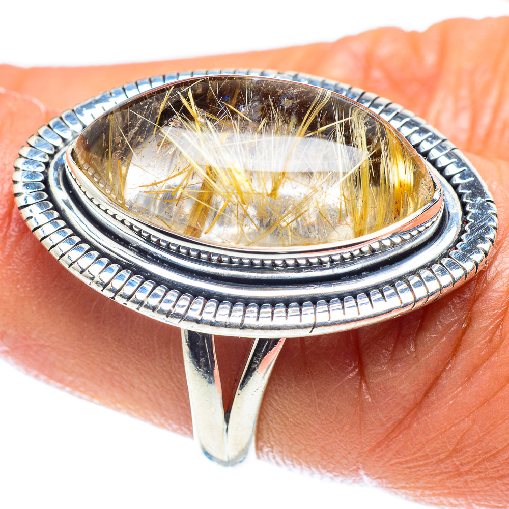 Rutilated Quartz Rings handcrafted by Ana Silver Co - RING59685