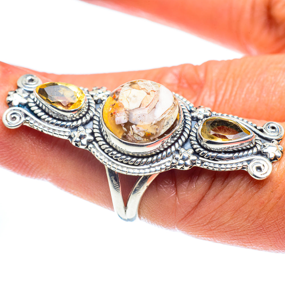 Brecciated Mookaite Rings handcrafted by Ana Silver Co - RING59687