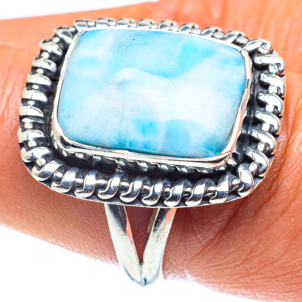 Larimar Rings handcrafted by Ana Silver Co - RING59691