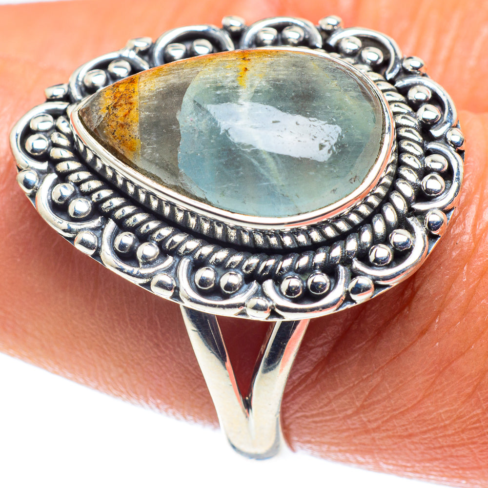 Green Fluorite Rings handcrafted by Ana Silver Co - RING59692