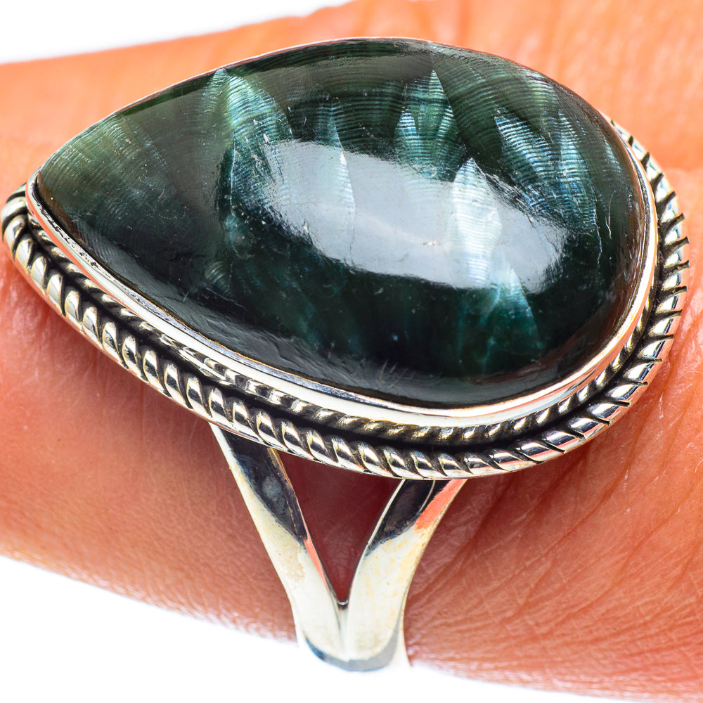 Seraphinite Rings handcrafted by Ana Silver Co - RING59707