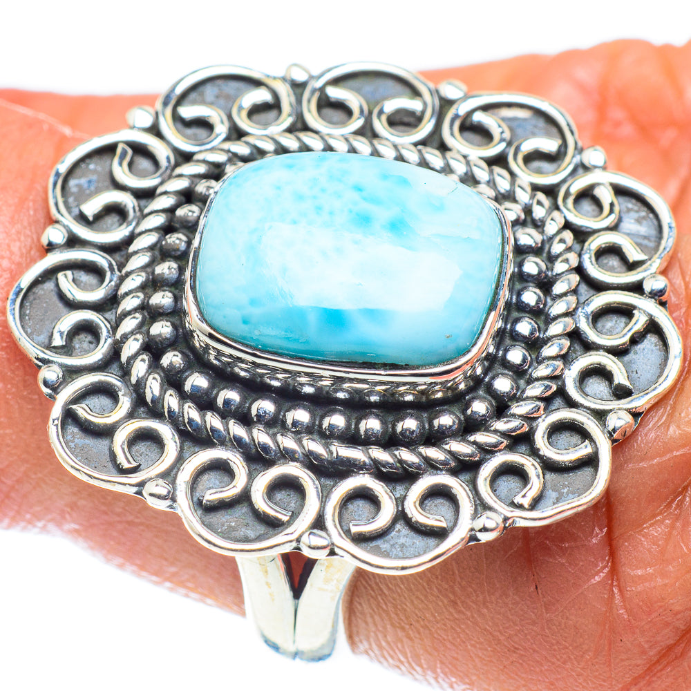 Larimar Rings handcrafted by Ana Silver Co - RING59716