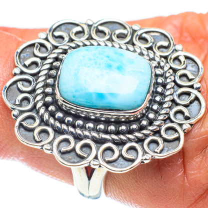Larimar Rings handcrafted by Ana Silver Co - RING59716