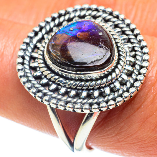 Ammolite Rings handcrafted by Ana Silver Co - RING59717
