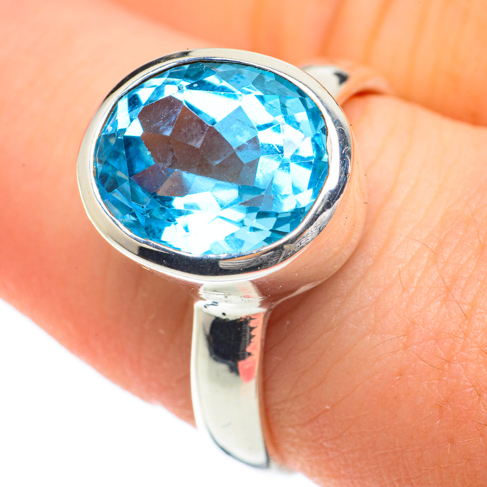 Blue Topaz Rings handcrafted by Ana Silver Co - RING59727