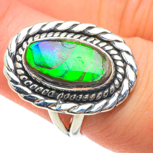 Ammolite Rings handcrafted by Ana Silver Co - RING59734