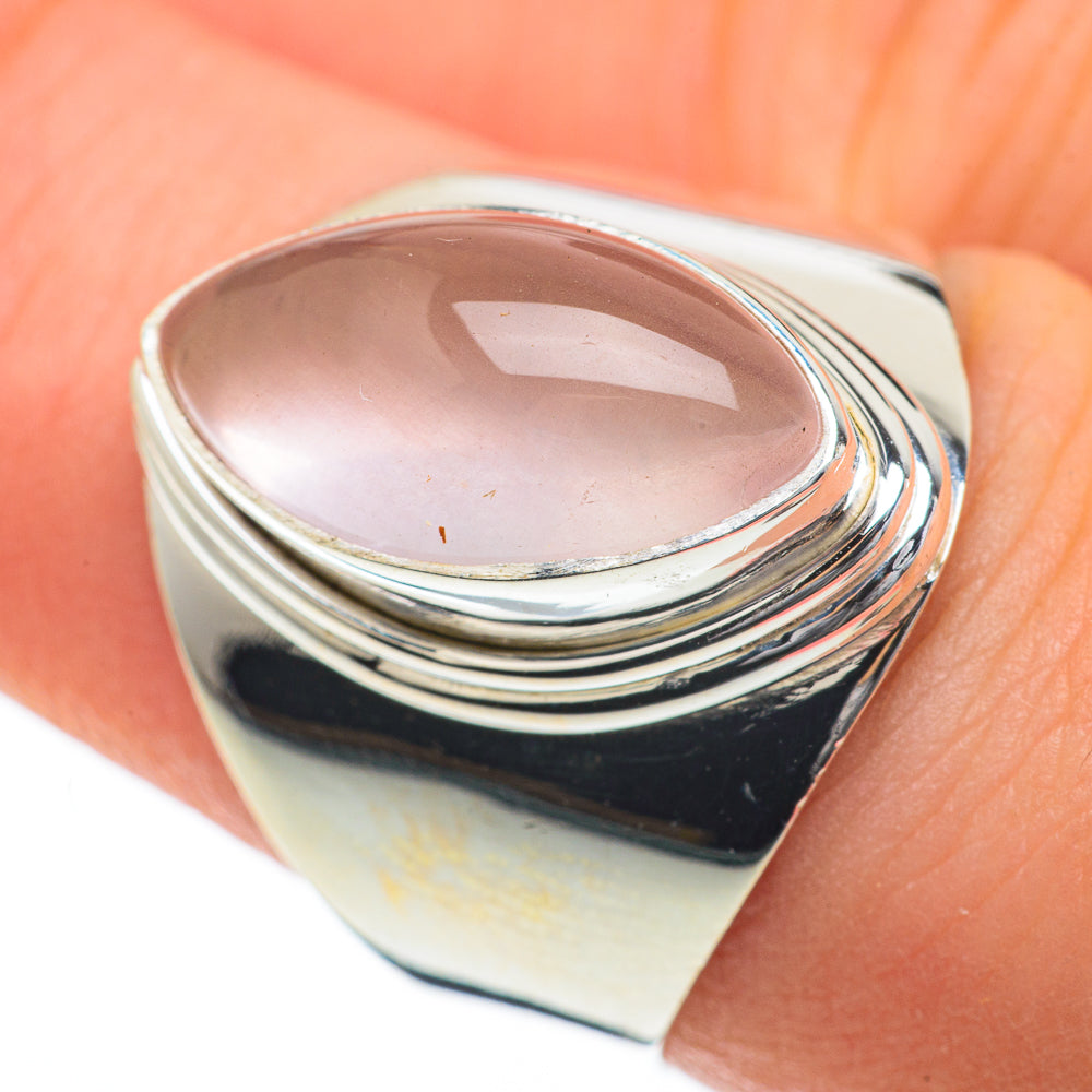 Rose Quartz Rings handcrafted by Ana Silver Co - RING59747