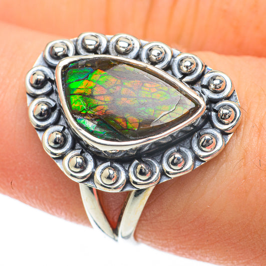 Ammolite Rings handcrafted by Ana Silver Co - RING59759