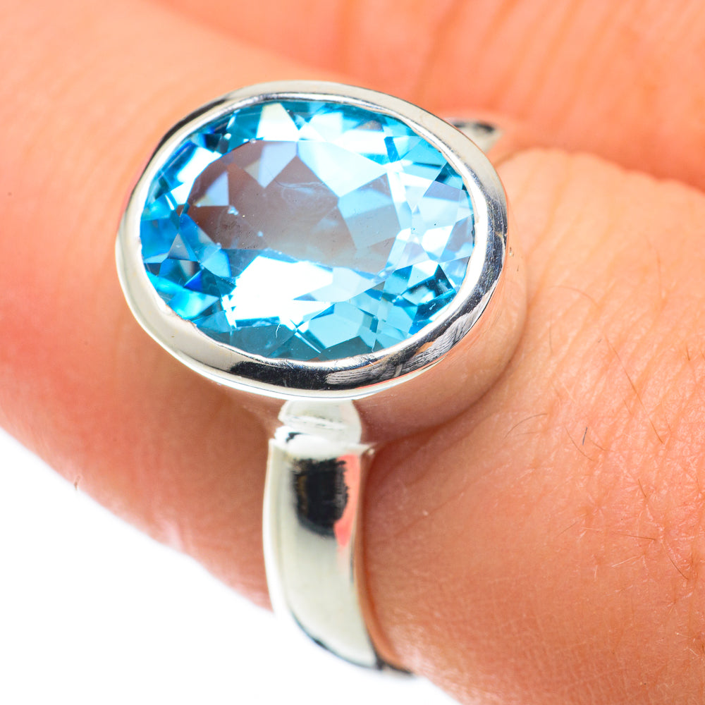 Blue Topaz Rings handcrafted by Ana Silver Co - RING59763